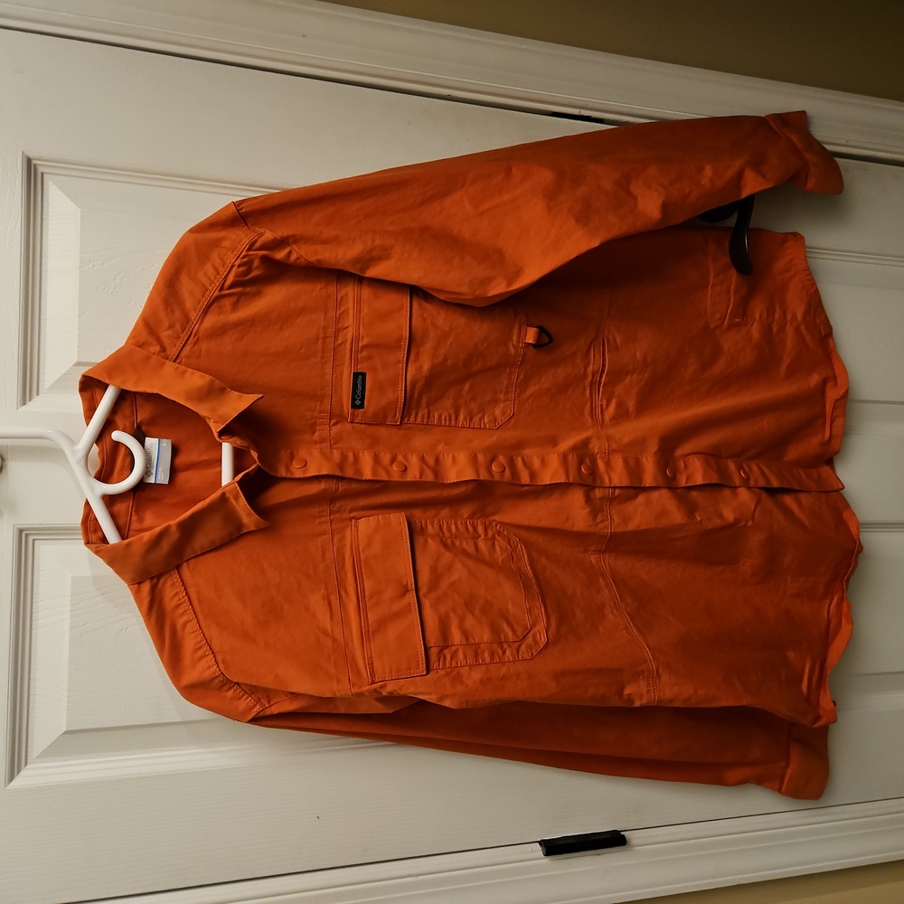 Columbia Men's Lightweight Shirt Jacket | Vibrant Orange